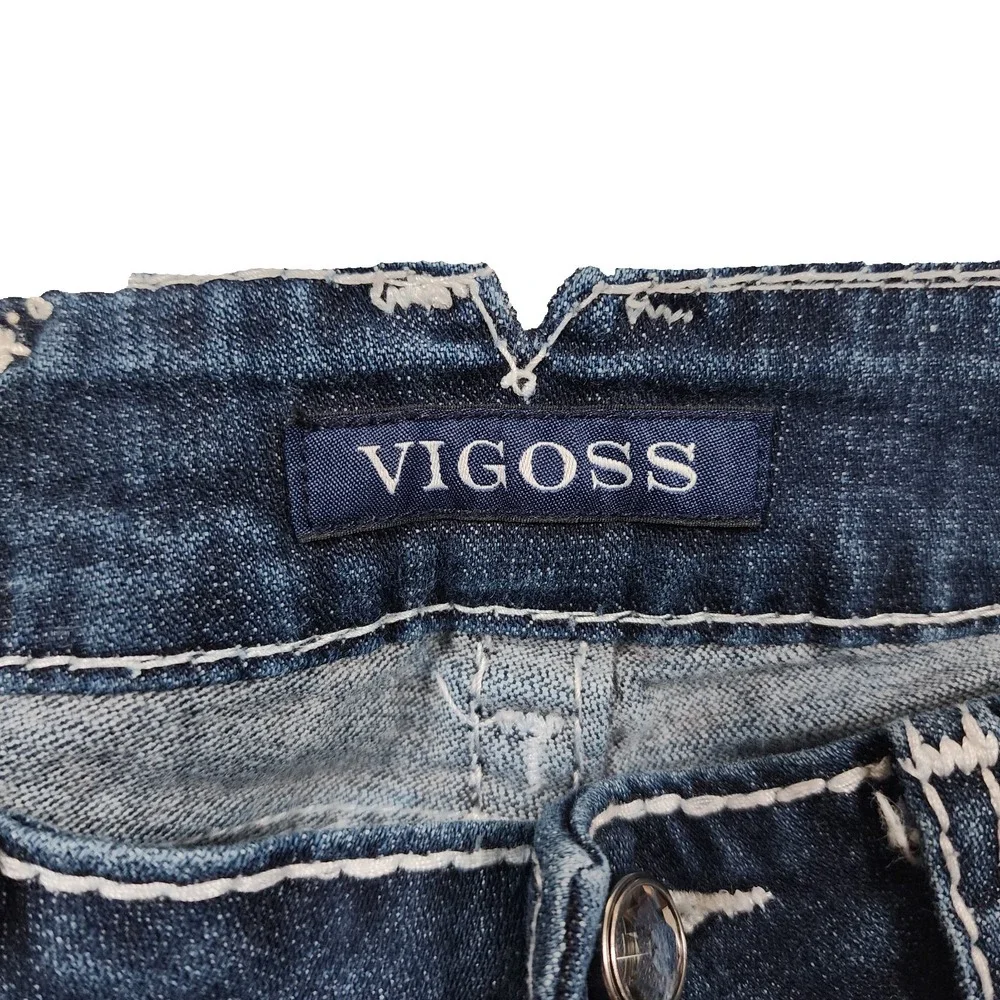 Y2K Vigoss Jeans Womens 9 / 10 W32 Chelsea Slim Boot Low Rise Flare Vintage